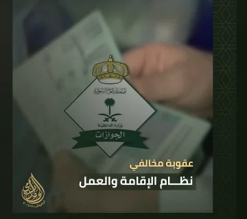 عقوبة مخالفي نظام الإقامة والعمل