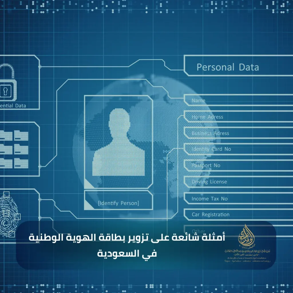 أمثلة شائعة على تزوير بطاقة الهوية الوطنية في السعودية