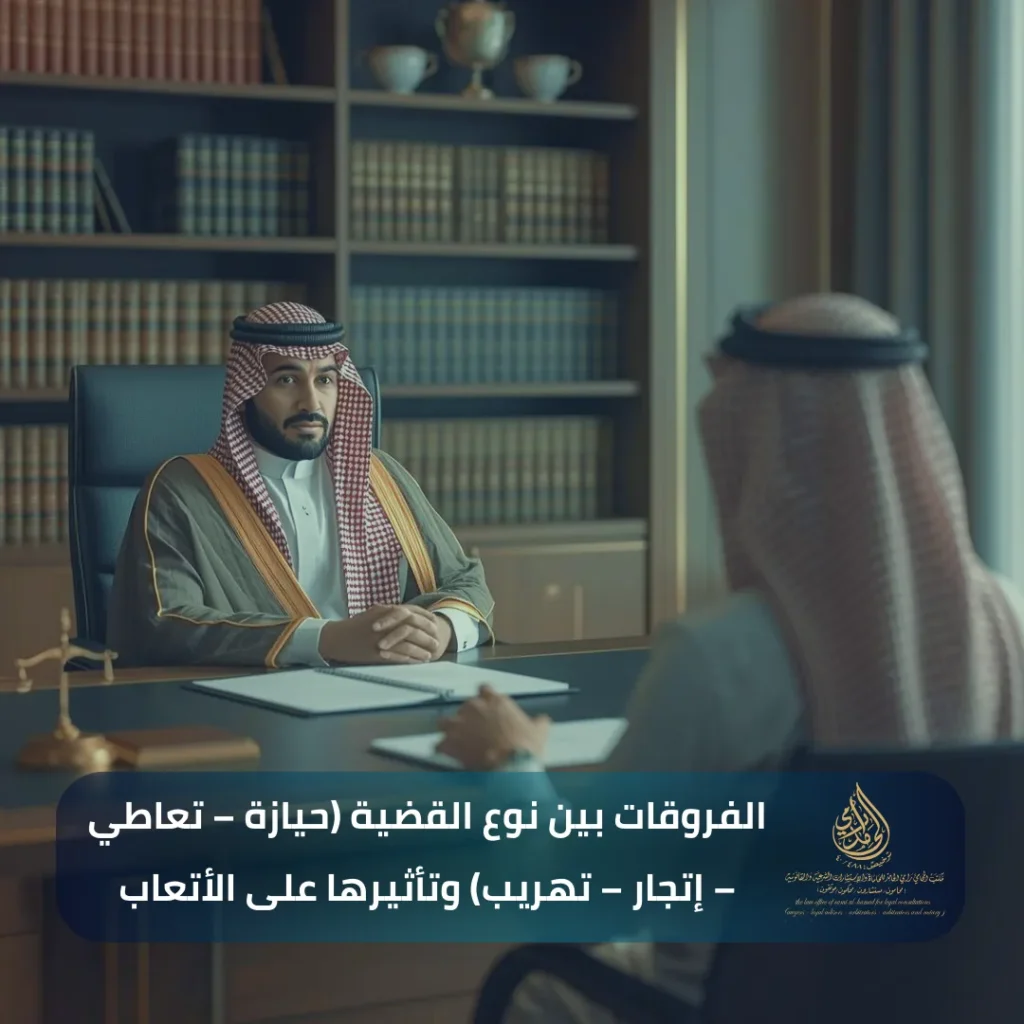 الفروقات بين نوع القضية (حيازة – تعاطي – إتجار – تهريب) وتأثيرها على الأتعاب