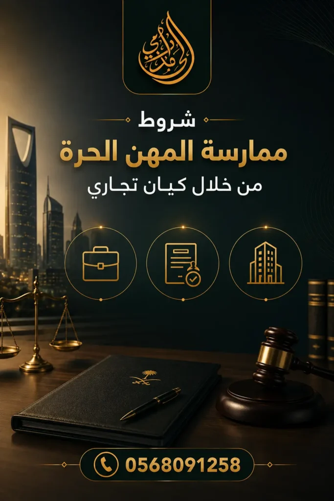 شروط ممارسة المهن الحرة من خلال كيان تجاري